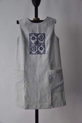 Đầm sát nách coton có thêu