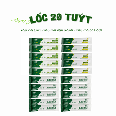 Lốc 20 Tuýt Rau Má 2in1 - Rau Má Đậu Xanh - Rau Má Cốt Dừa