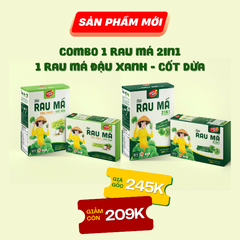 [SẮP RA MẮT] COMBO - Rau Má 2IN1 & Rau Má Đậu Xanh Cốt Dừa - Hộp 12 gói
