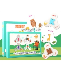 Bộ ghép matching chữ và ghép số Beginning sound ending bé học tiếng anh giá rẻ