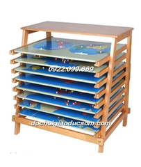 Kệ địa lý 5 châu lục - Giáo cụ Montessori