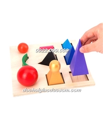 Giáo cụ montessori - Khay đựng các khối hình biểu tượng của ngữ pháp (Ngôn ngữ ký hiệu) lựa chọn hàng đầu