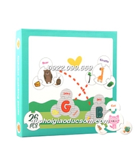 Bộ ghép matching chữ và ghép số Beginning sound ending bé học tiếng anh giá rẻ