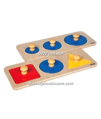 Bộ 3 hình cơ bản - Giáo cụ Montessori 0-3 tuổi