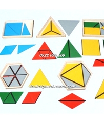 Bộ 5 hộp cấu tạo tam giác - Constructive Triangles 5 Boxes - Giáo cụ Giác quan Montessori