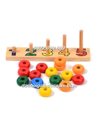 Bộ tập đếm 1-5 Giáo cụ Montessori