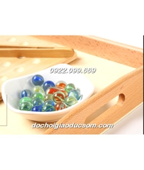 Gắp bi luyện vận động tinh - giáo cụ Montessori hàng đẹp, chất lượng