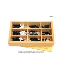 Bộ hạt cườm đen trắng có hộp - Giáo cụ Montessori