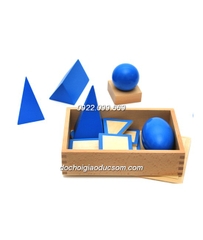 Bộ hình học không gian kèm đế - Giáo cụ Montessori