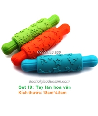 Đồ chơi cát - Set 19: Tay lăn hoa văn