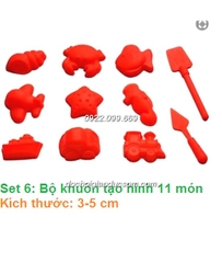 Đồ chơi cát - Set 6: Bộ khuôn tạo hình 11 món