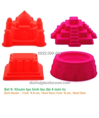 Đồ chơi cát - Set 9: Khuôn tạo hình lâu đài 4 món to