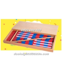 Gậy số mini có hộp đựng và thẻ số - Giáo cụ Montessori