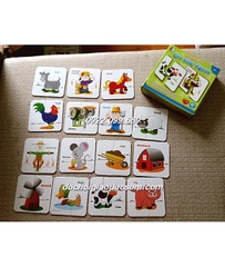 Ghép hình puzzle 2 mảnh 2 miếng to on the farm