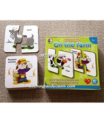 Ghép hình puzzle 2 mảnh 2 miếng to on the farm