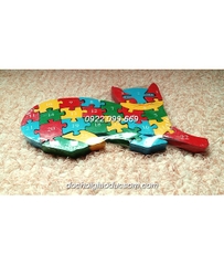 Ghép hình puzzle gỗ con vật theo thứ tự bảng chữ cái - số lượng