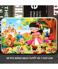 XẾP HÌNH GỖ PUZZLE 60 MẢNH HỘP THIẾC  - GHÉP HÌNH 60 Miếng