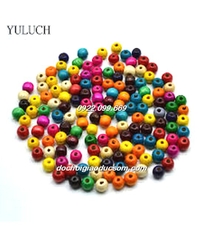 Hạt gỗ nhiều màu size 5-6mm