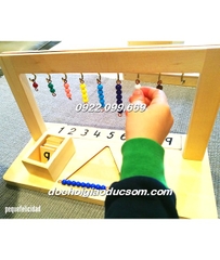 Giá treo các chuỗi hạt màu 1-9  Teen Bead Hanger - Giáo cụ Montessori