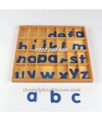 Khay chữ cái gỗ xanh movable alphabet - Giáo cụ Montessori