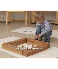 Bộ hình trụ có núm loại to KNOBBED CYLINDERS - Giáo cụ Montessori