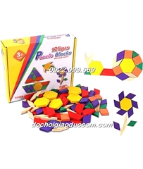 PATTERN BLOCK - Gỗ - 125 chi tiết, kèm thẻ chơi