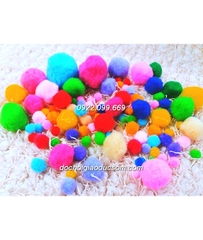 Pompom 8 kích thước hỗn hợp