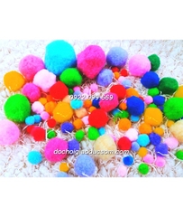 Pompom 8 kích thước hỗn hợp