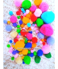 Pompom 8 kích thước hỗn hợp