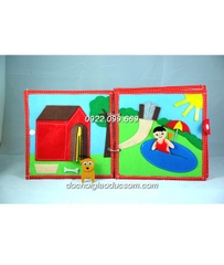 Sách vải handmade SWEET HOME QUIET BOOK phát triển kỹ năng cho bé