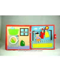 Sách vải handmade SWEET HOME QUIET BOOK phát triển kỹ năng cho bé