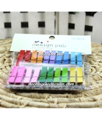 Set 20 kẹp gỗ màu size 3.5cm