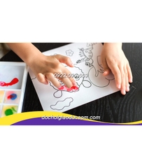 Set 6 tuýp màu finger paint tặng kèm thiệp