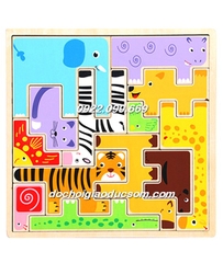 Bộ xếp hình con vật Tangram animal block