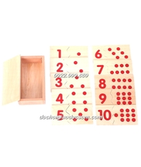 Bộ thẻ dot số - Gỗ - Giáo cụ Montessori