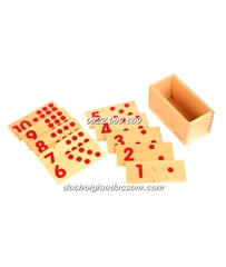 Bộ thẻ dot số - Gỗ - Giáo cụ Montessori