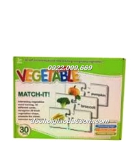 Bộ thẻ ghép học tiếng anh Vegetable Match it