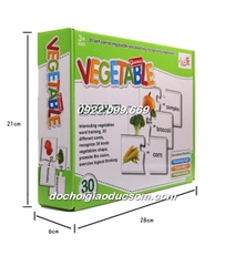 Bộ thẻ ghép học tiếng anh Vegetable Match it