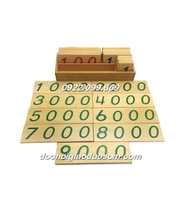 Bộ thẻ số 1-9000 loại to - Giáo cụ Montessori