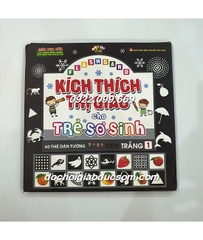 Thẻ kích thích thị giác cho trẻ sơ sinh - đen trắng 1( bìa mềm dán tường) bền