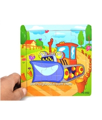 Ghép hình puzzle 16 miếng (16 mảnh) gỗ