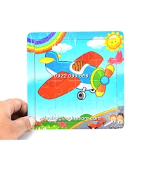 Ghép hình puzzle 16 miếng (16 mảnh) gỗ