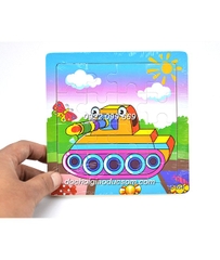 Ghép hình puzzle 16 miếng (16 mảnh) gỗ