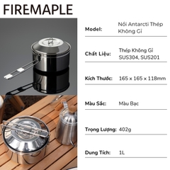 NỒI DÃ NGOẠI THÉP KHÔNG GỈ FIRE-MAPLE ANTARCTI