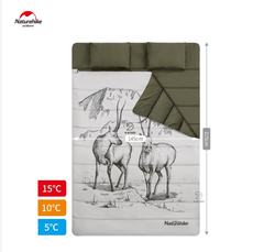 TÚI NGỦ ĐÔI KÈM GỐI NATUREHIKE NH21MSD06 HOẠ TIẾT LINH DƯƠNG