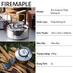 ẤM DÃ NGOẠI THÉP KHÔNG GỈ 1L FIRE-MAPLE ANTARCTI
