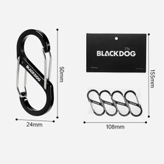 BỘ 4 MÓC CARABINER CHỮ S BLACKDOG BD-ZPPJ003