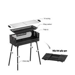 BẾP NƯỚNG THAN BBQ DÃ NGOẠI BLACKDOG BD-SKL003
