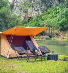 LỀU CẮM TRẠI VINTAGE HOME 4-5P VẢI TC CAO CẤP