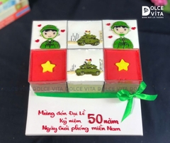 [3008] Set Bánh Ly Chủ Đề Quốc Kỳ Việt Nam Và Bộ Đội